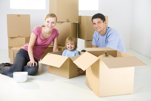 Furniture storage unit in Isleworth with neatly arranged household items